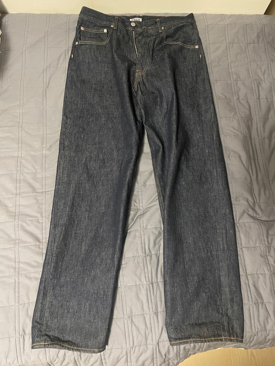 오라리 하드 트위스트 데님 와이드 팬츠 인디고 30 사이즈 상품이미지1