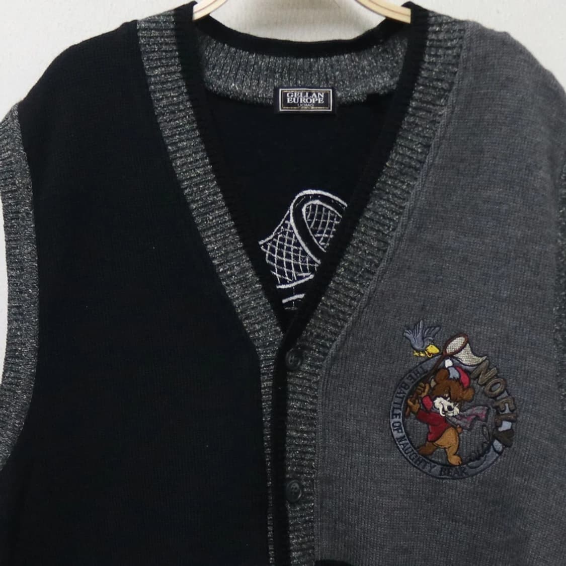 GELLAN EUROPE  Y2K 자수 울 혼방 니트베스트 64215 상품이미지3