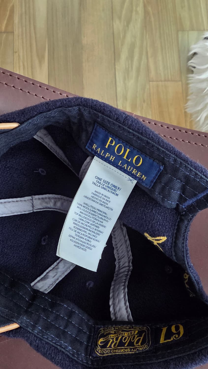 [새제품] 랄프로렌 울 레더 레터맨 볼캡 / 한정판 초레어 상품이미지5