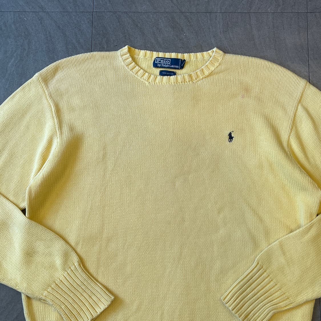 폴로 정품 해비 옐로우 코튼 니트 상품이미지3