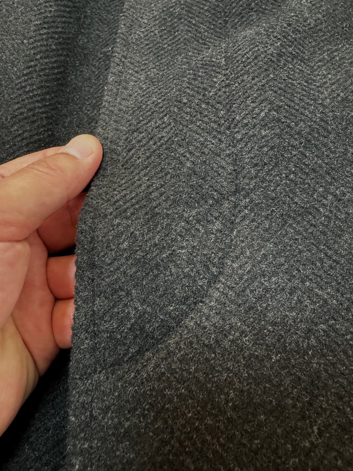 일본 TETE HOMME 울 100% 히든 싱글 롱 코트 / L-XL 상품이미지2