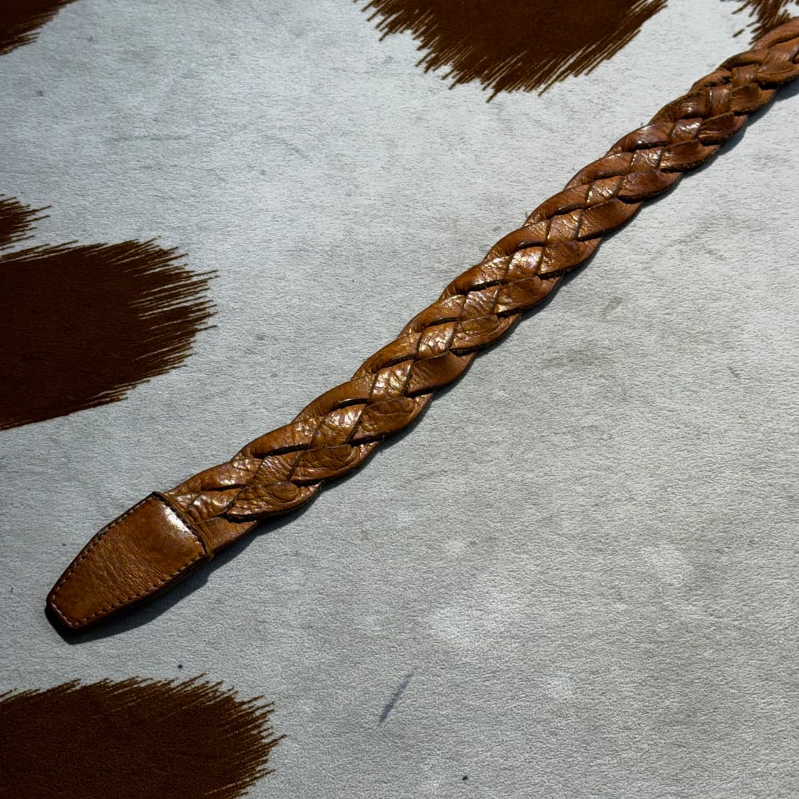 소가죽 웨스턴 브레이디드 벨트 (OS) 카우레더 상품이미지4