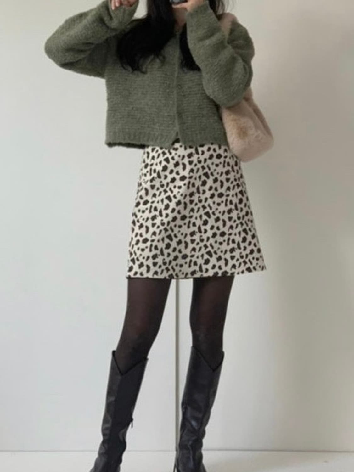[새상품] 루루서울 디어 레오파드 스커트 아이보리 상품이미지2
