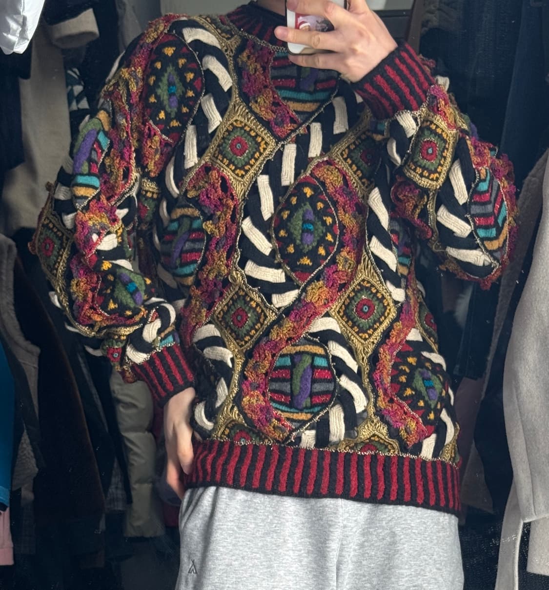 희귀!! Yoshiyuki Konishi 90s 리얼 핸드 니트 L 상품이미지4