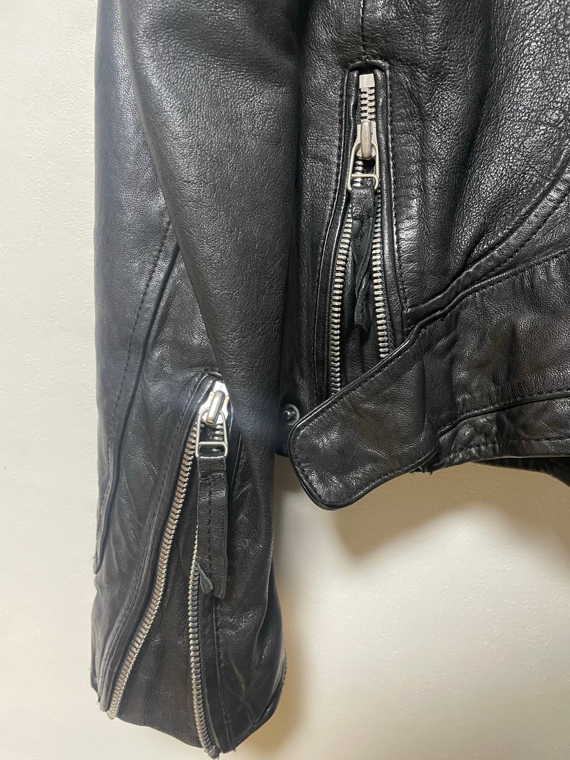 빈티지 양가죽 레더 자켓 상품이미지5