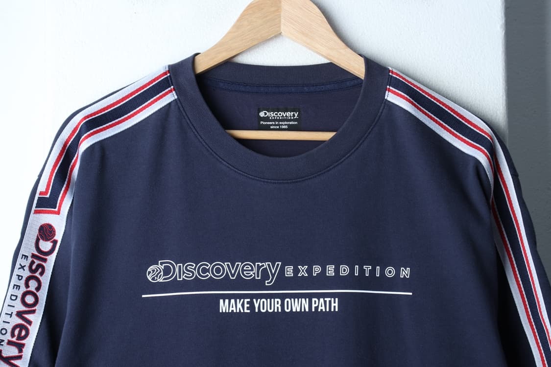 (2XL) 디스커버리 반팔 티셔츠 빅사이즈 사이드라인 네이비-H32214 상품이미지3