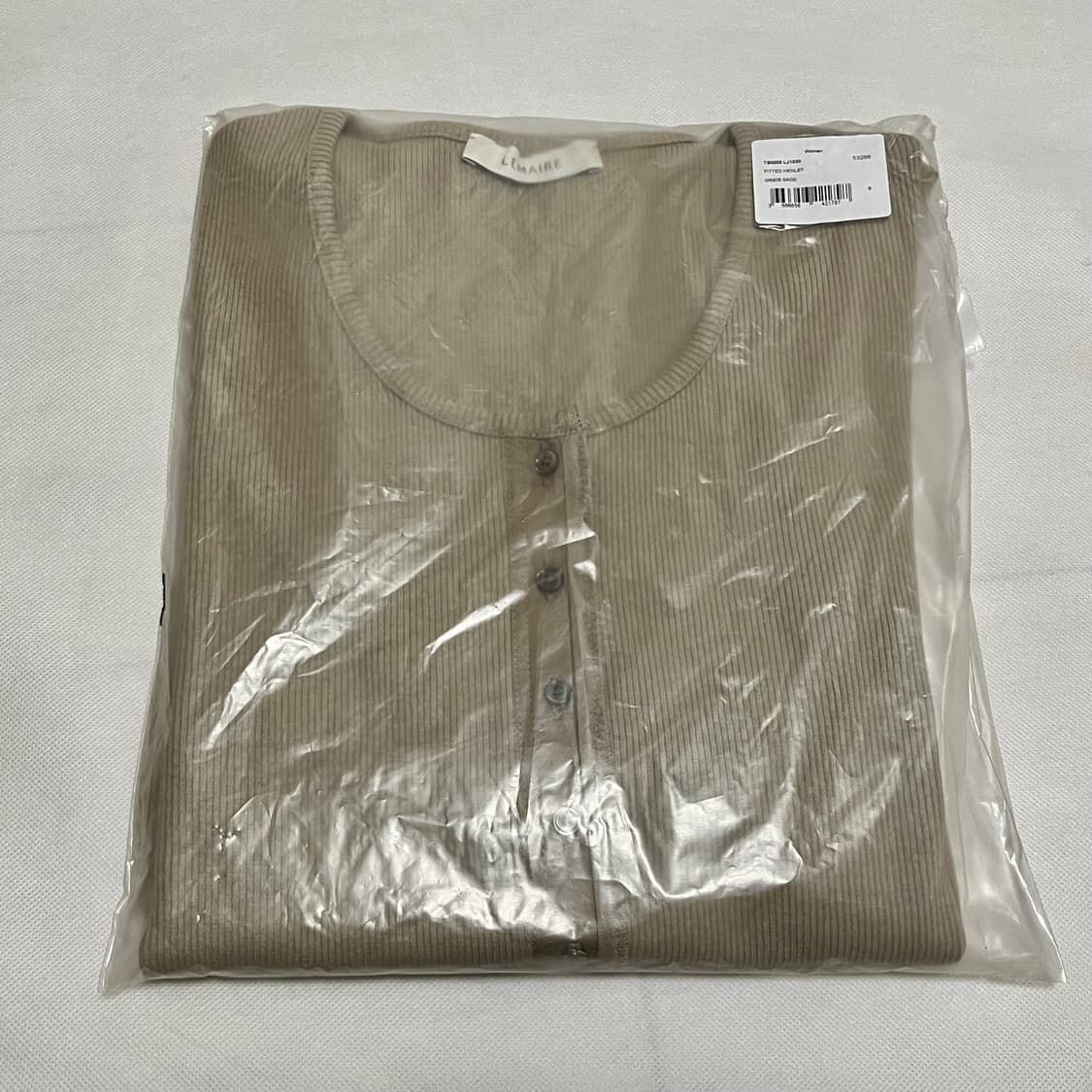 [XS,S,M]르메르 26ss FITTED HENLEY 헨리 니트/세이지 상품이미지5