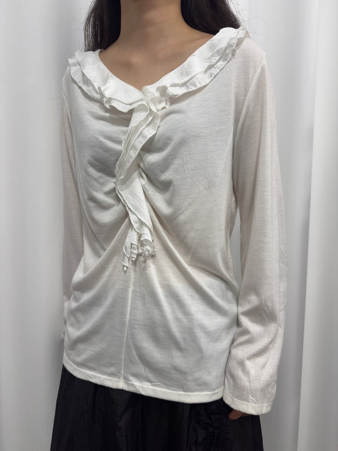 white frill top 상품이미지2