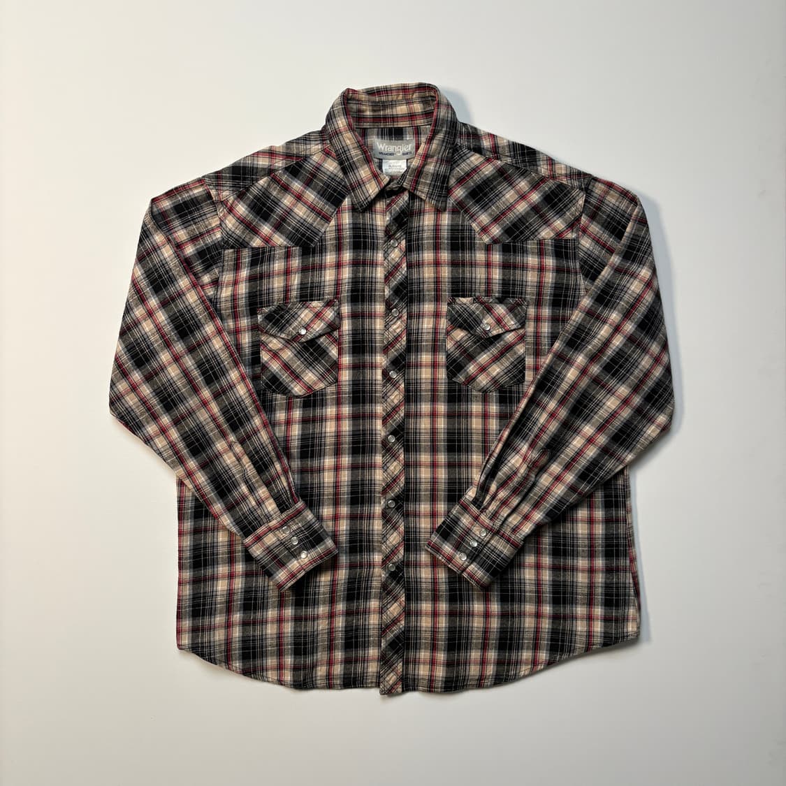 [XL] 랭글러 플란넬 셔츠 (red/beige) 상품이미지1