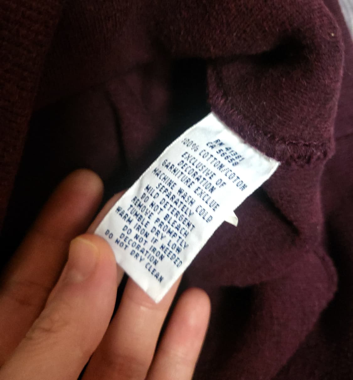 폴로 랄프로렌 빈티지 숄카라 맨투맨 스웻셔츠 : 버건디 상품이미지5