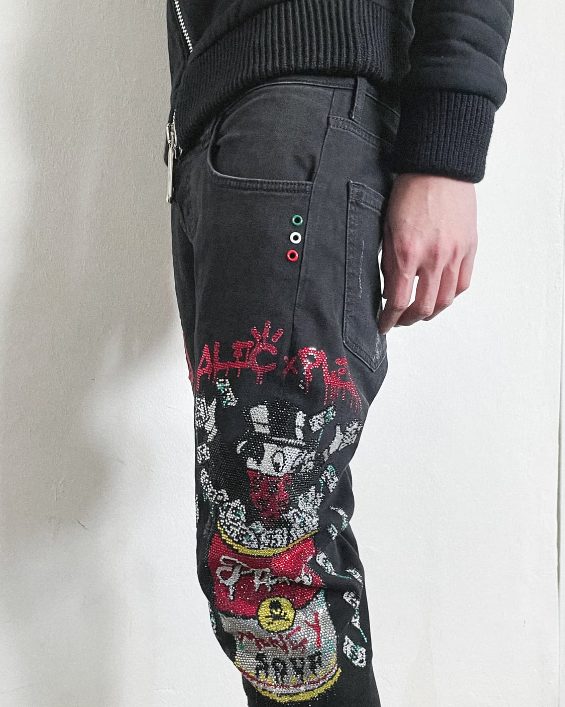 필립플레인 파이트클럽 블러드러버드립 새깅 데님 상품이미지4