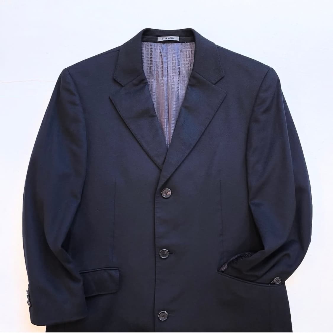 지방시 캐시미어 네이비 싱글코트 상품이미지6