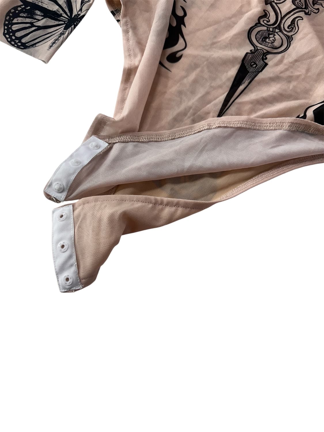 아방가르드 빈티지 타투 탑 바디수트 상품이미지3