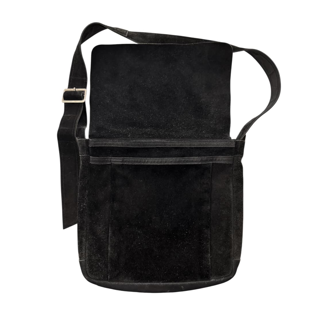 포터 레더 스웨이드 숄더백 블랙 상품이미지4