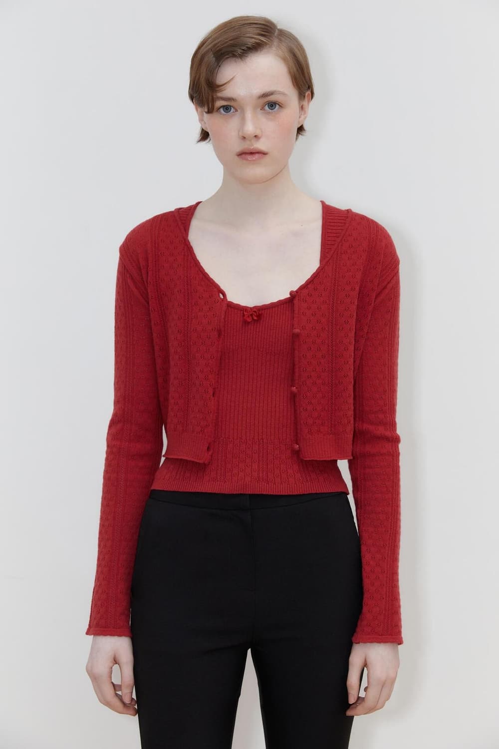 Sinoon Scallop Punching Cardigan Set 상품이미지2