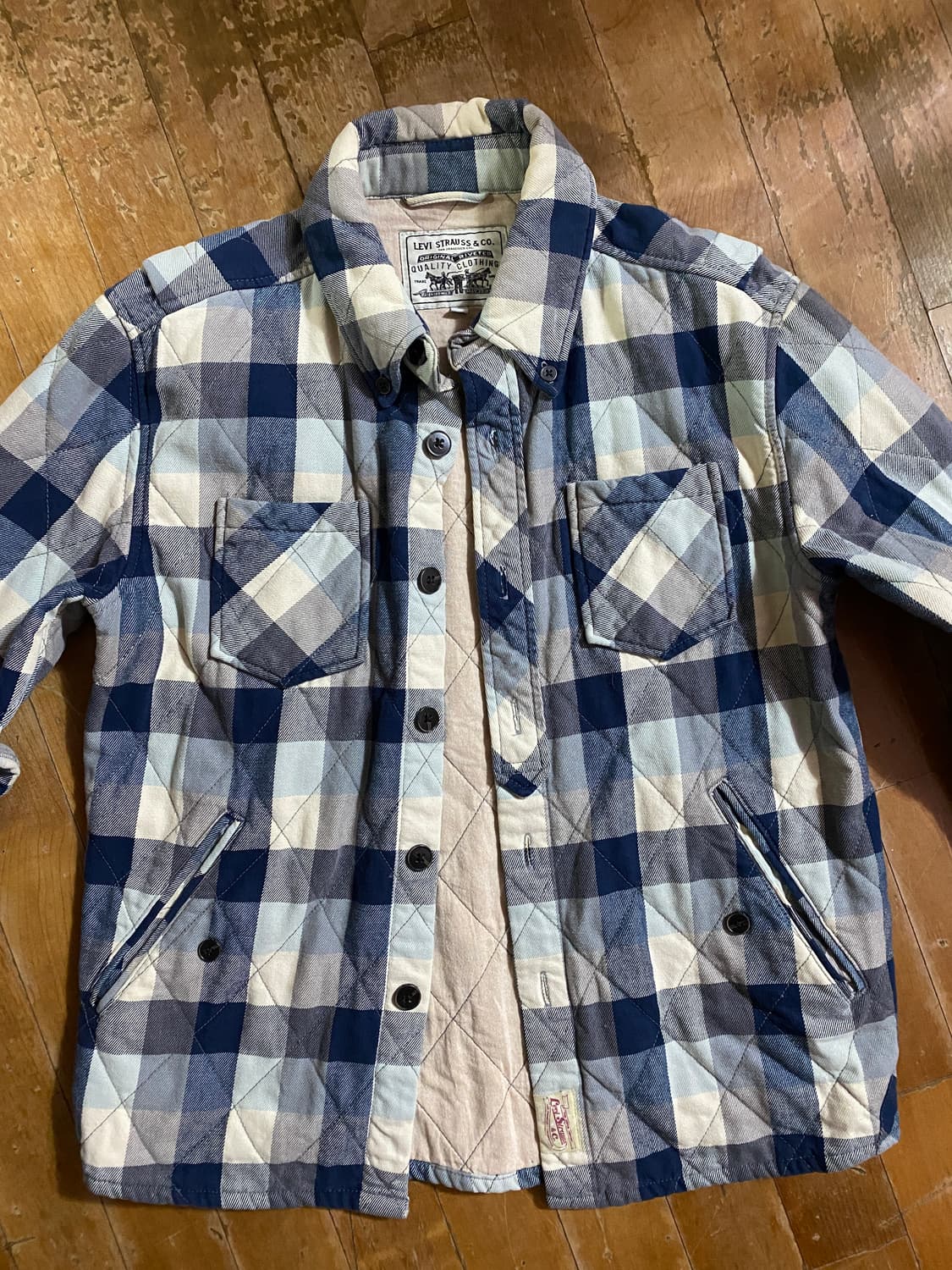 리바이스 남성 퀼팅 체크 워크웨어 셔츠형자켓L (100) 상품이미지1