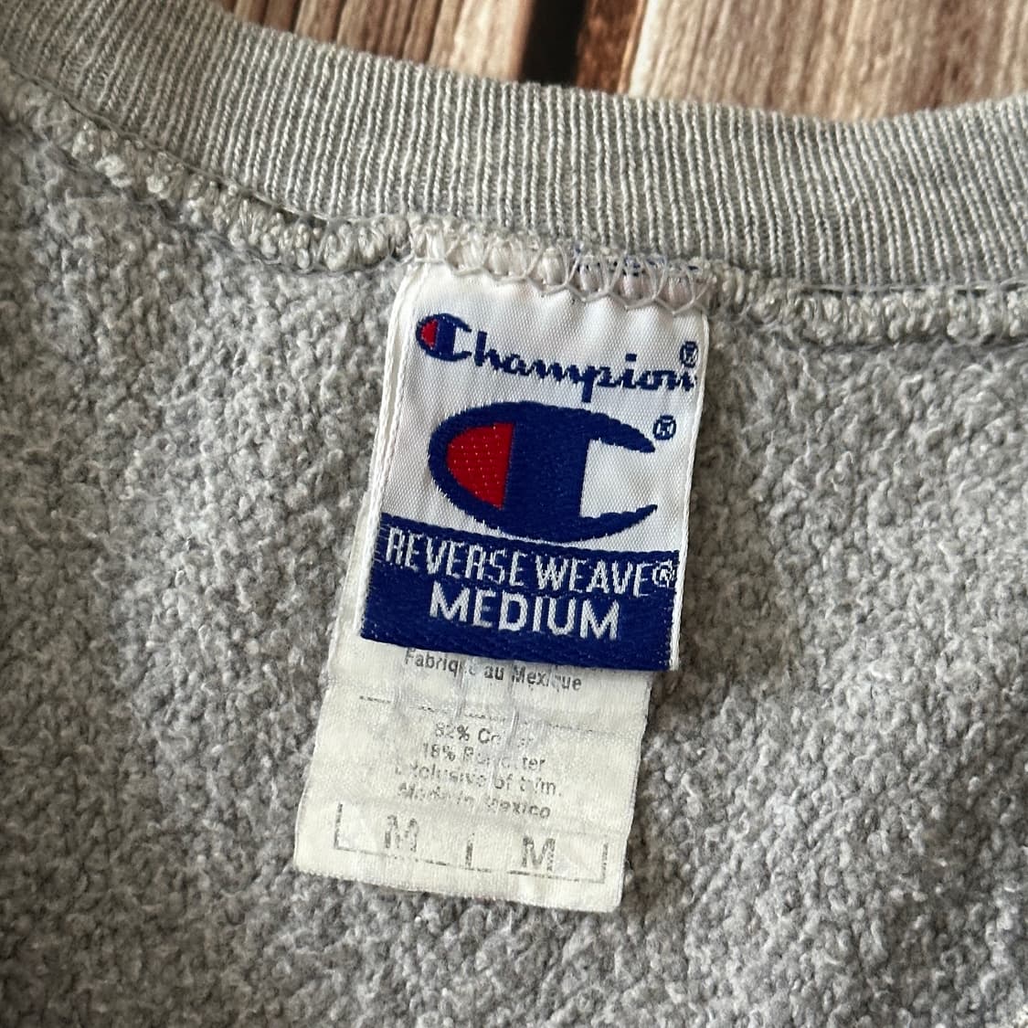 베이프 챔피온 리버스위브 크루넥 프린팅 스웻셔츠 그레이 색상 M 사이즈 상품이미지5