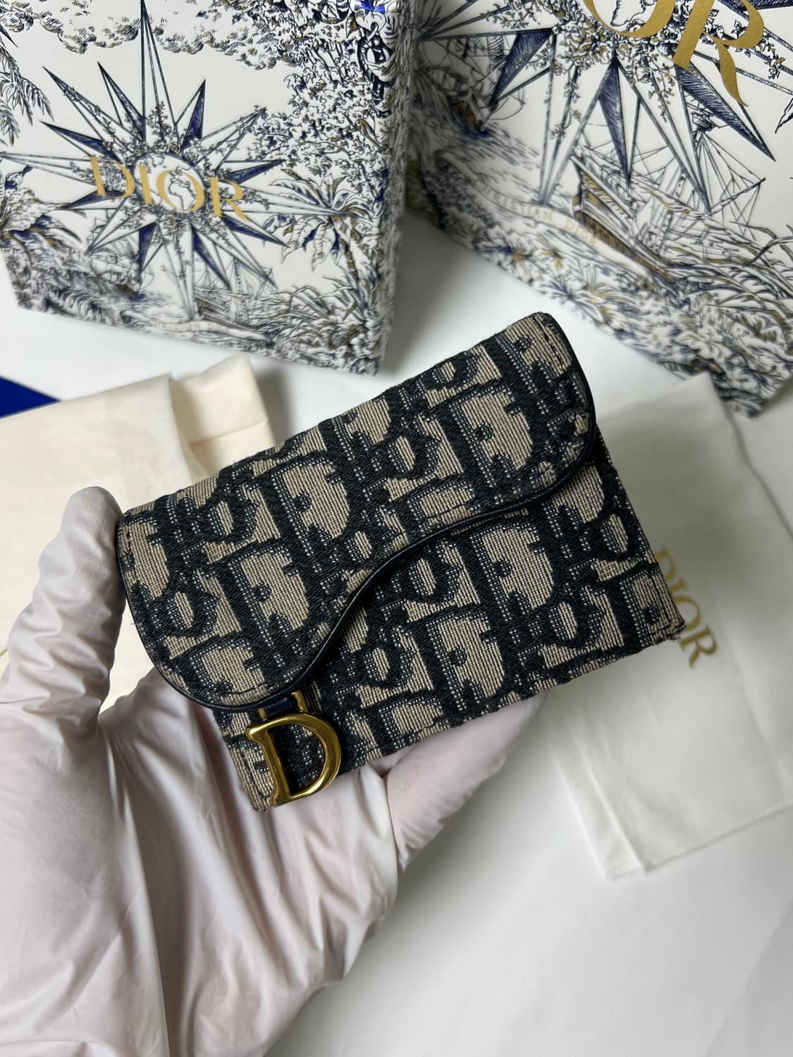 [정품] 디올 오블리크 새들 카드지갑 상품이미지3