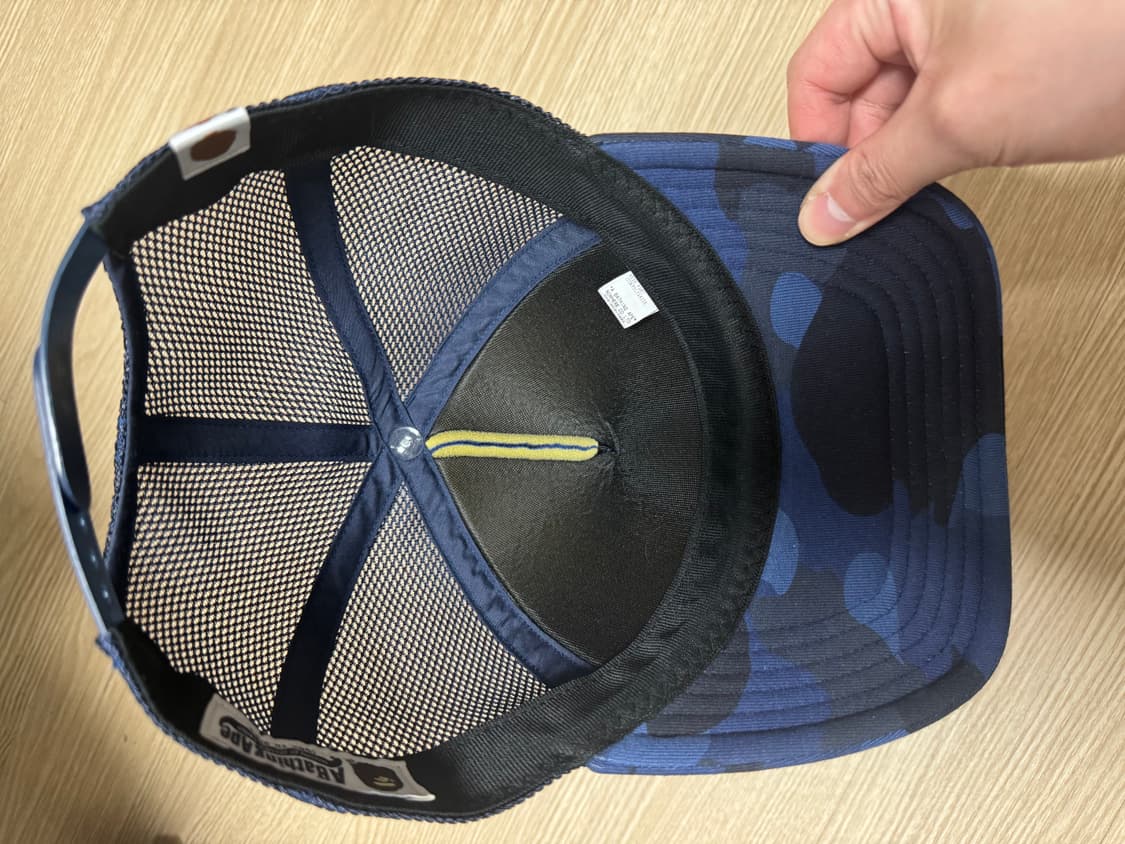 베이프 블루 카모 컬리지 매쉬 볼캡 상품이미지2