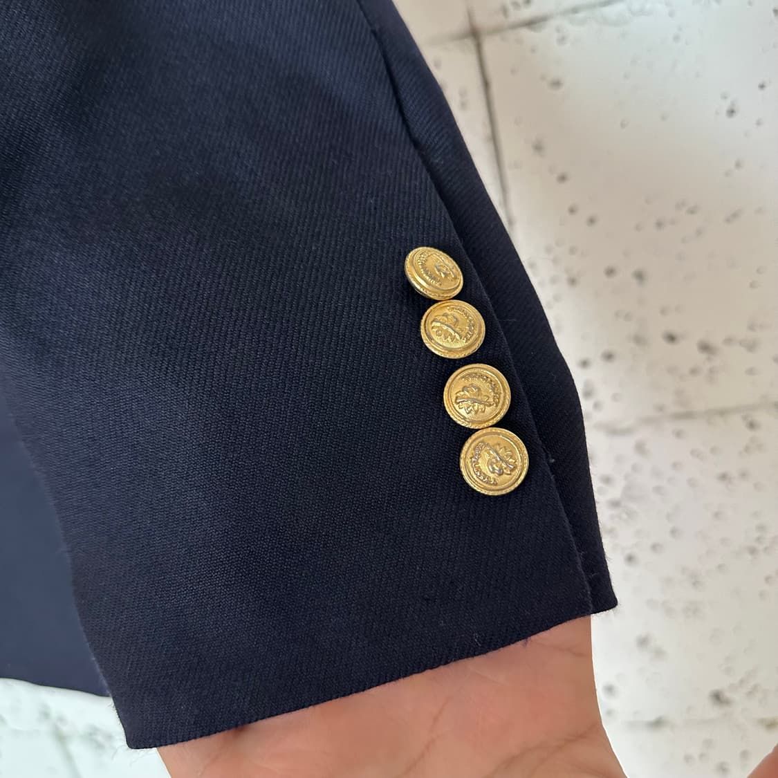 95 빈티지 금장 버튼 블레이저 네이비 상품이미지3