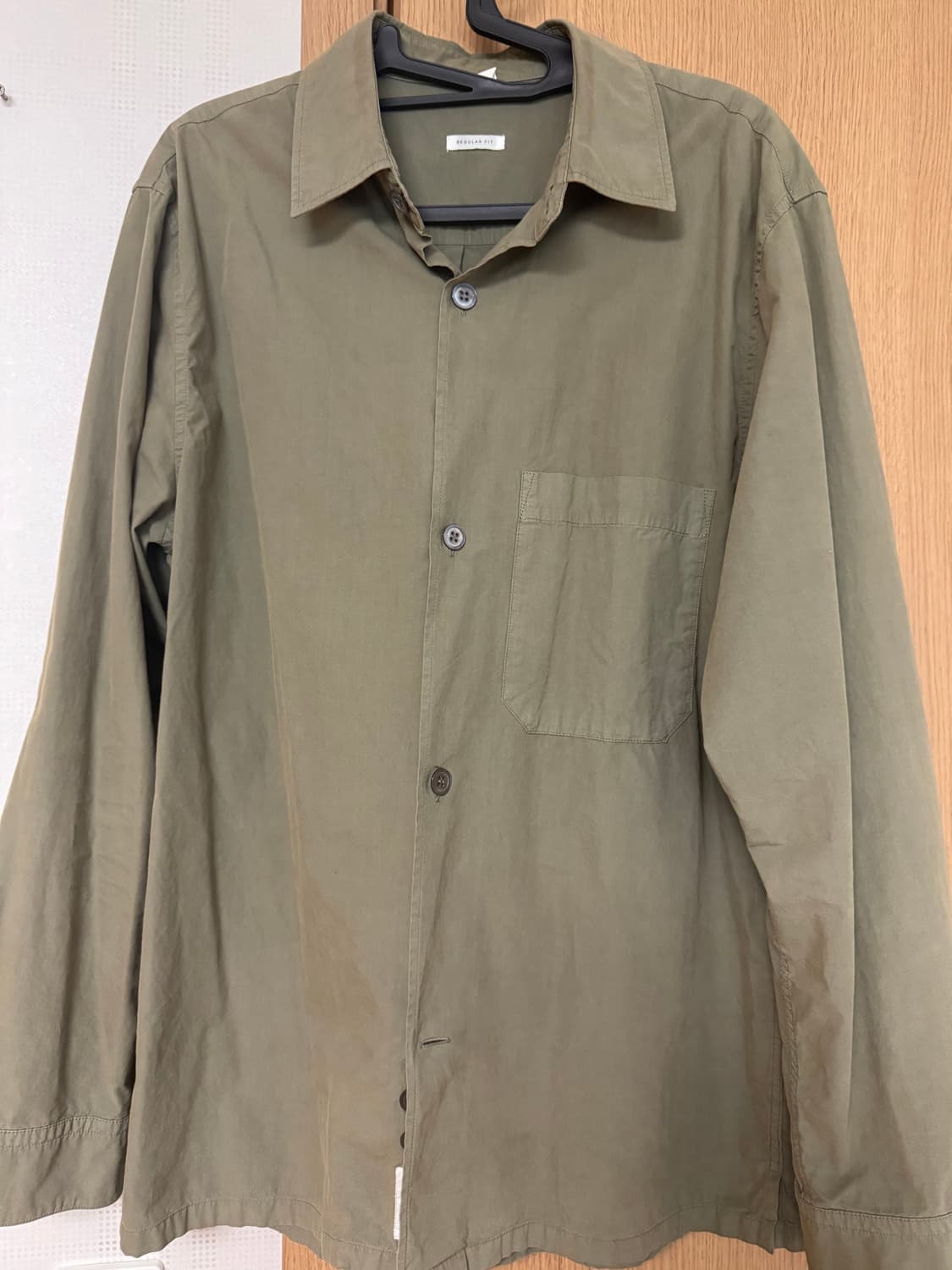 아르켓 카키 포플린 긴팔 셔츠 상품이미지1