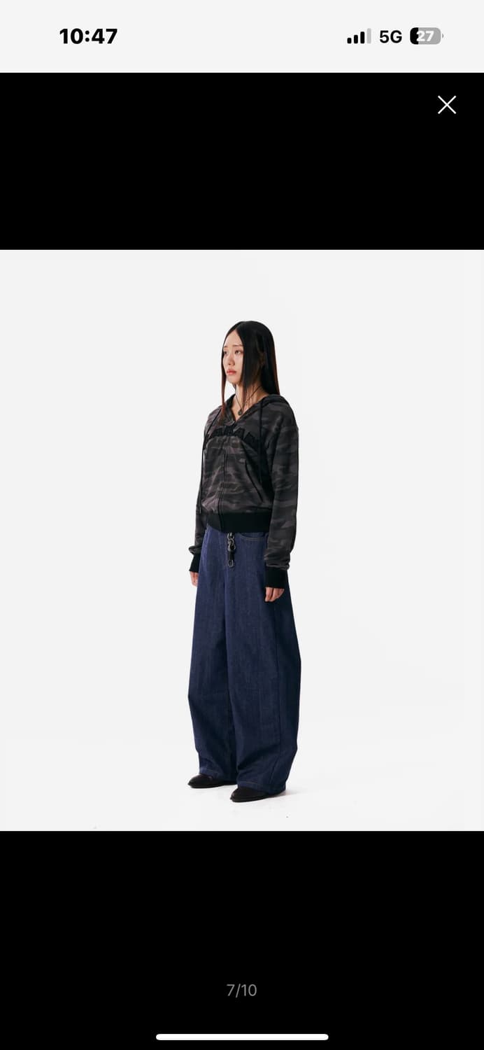 아캄 카모 후드집업 블랙 상품이미지2