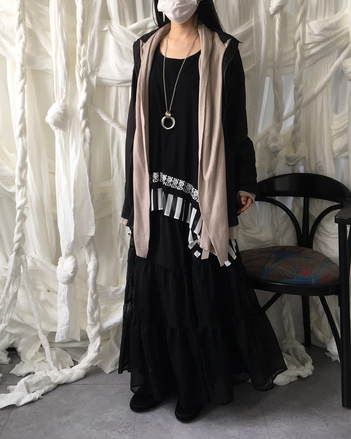 reversible Drape layered point jacket 상품이미지9