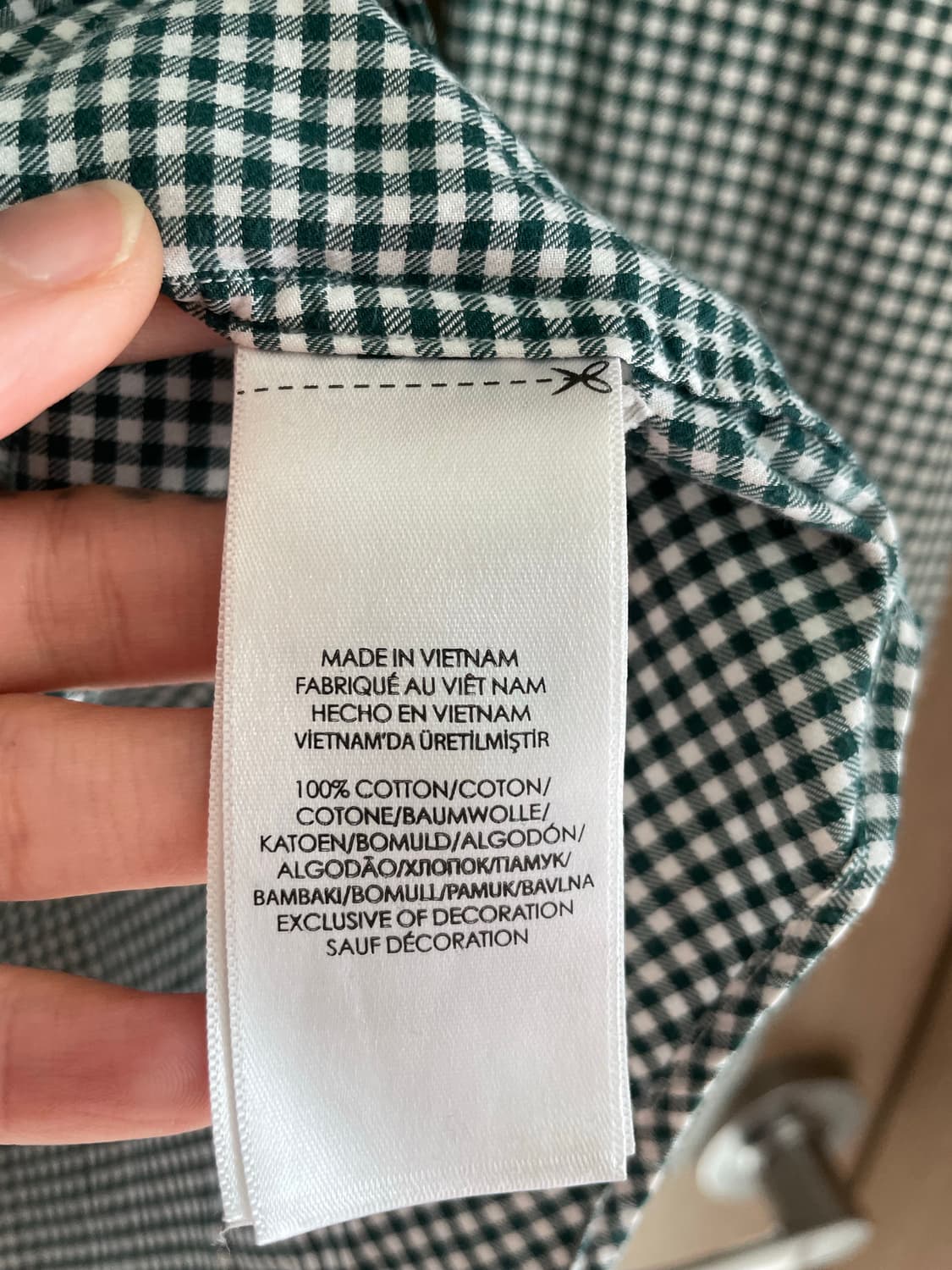 랄프로렌 기엄체크 그린 셔츠 상품이미지4