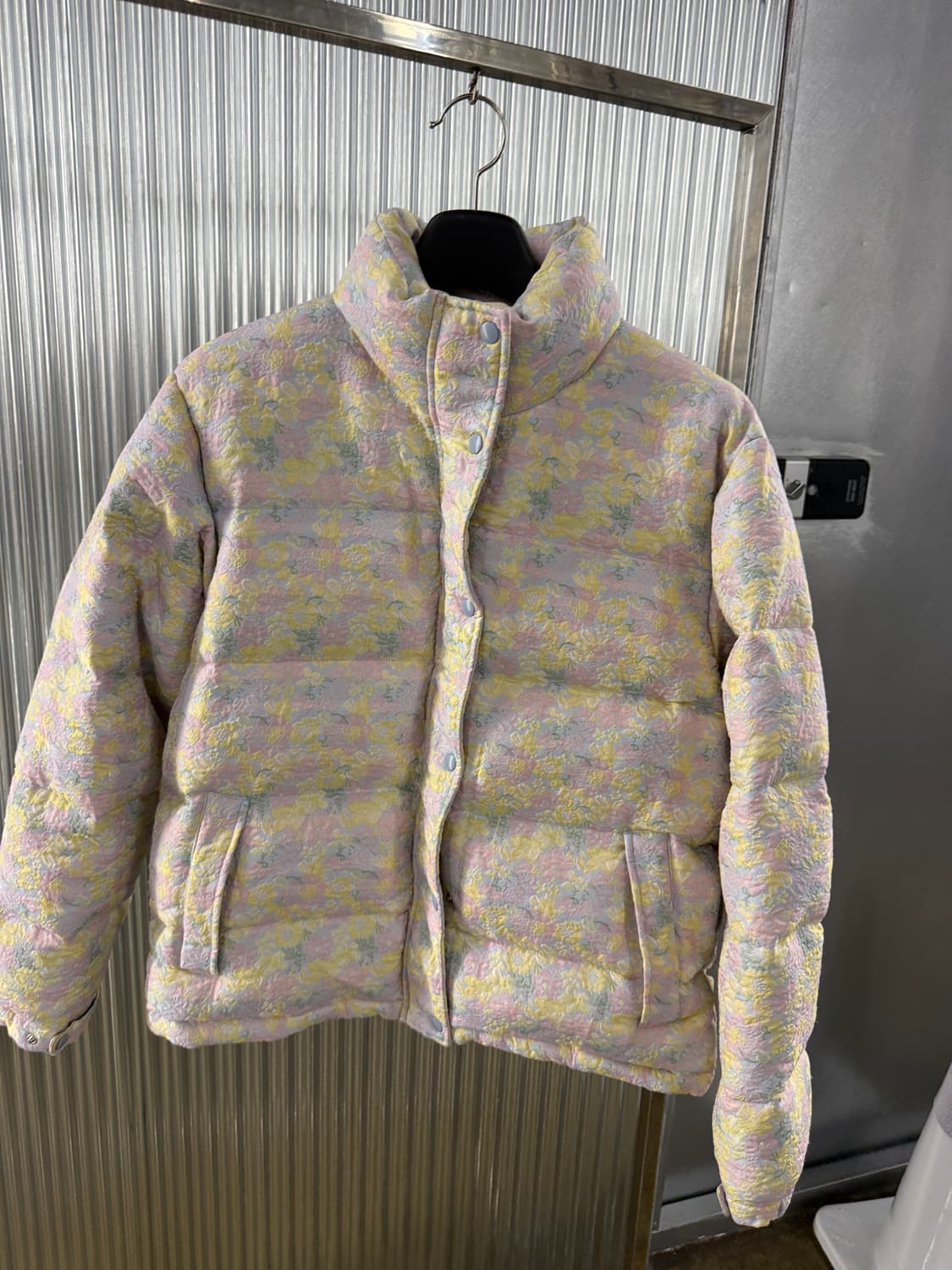 마블링 자카드 다운 패딩 상품이미지4