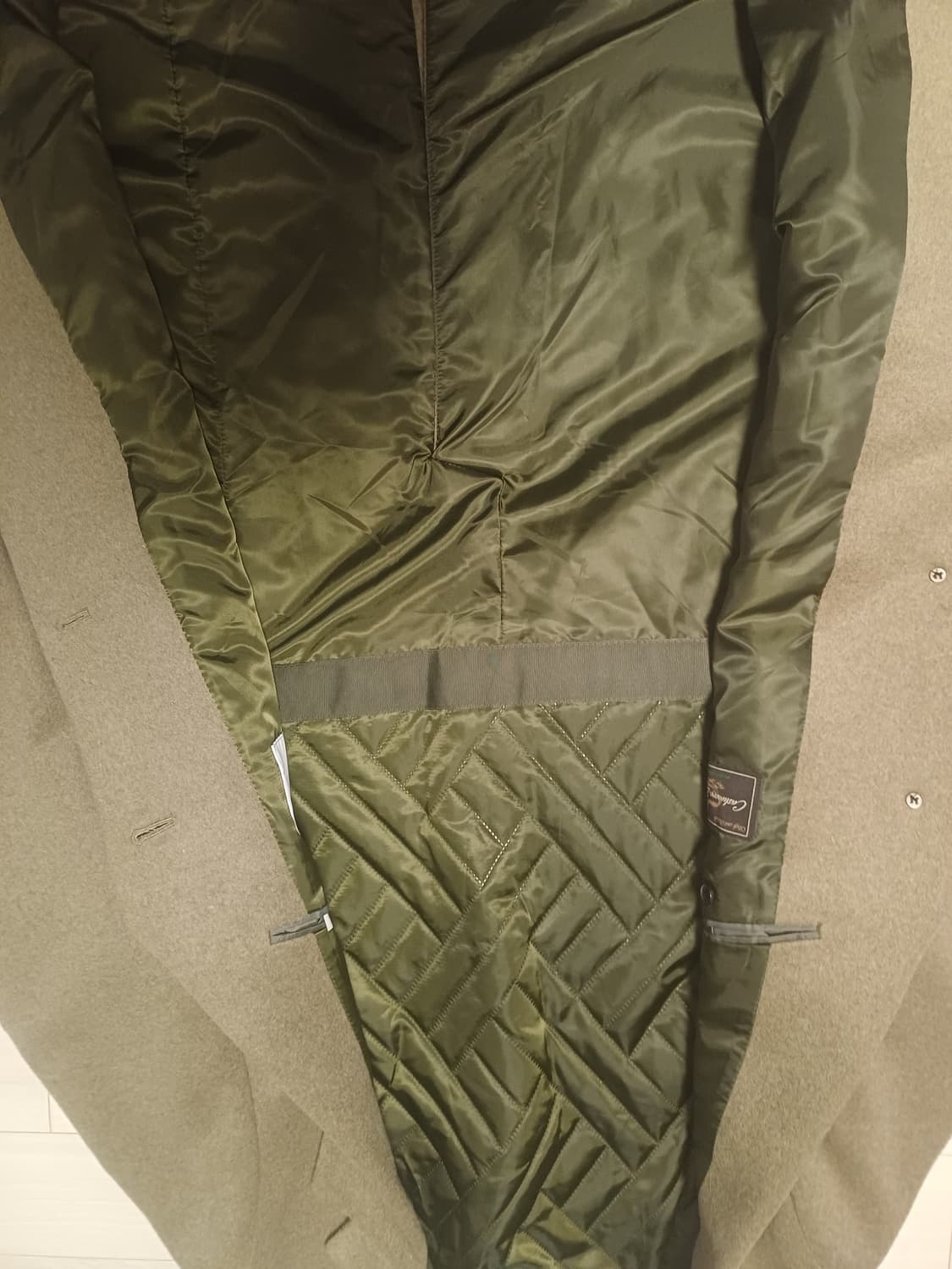 [지오지아] 캐시미어 블렌딩 누빔 싱글 코트 (105/XL) 상품이미지8