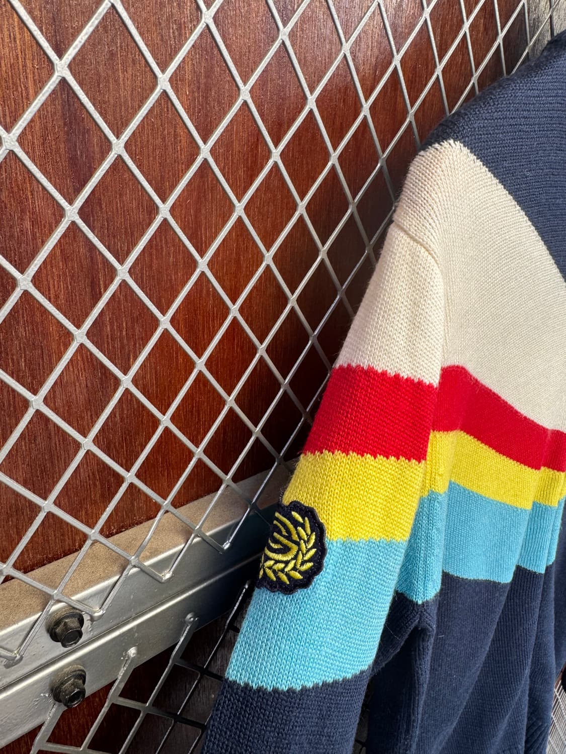 아디다스 레트로 네이비 멀티 스트라이프 니트집업 M 상품이미지3