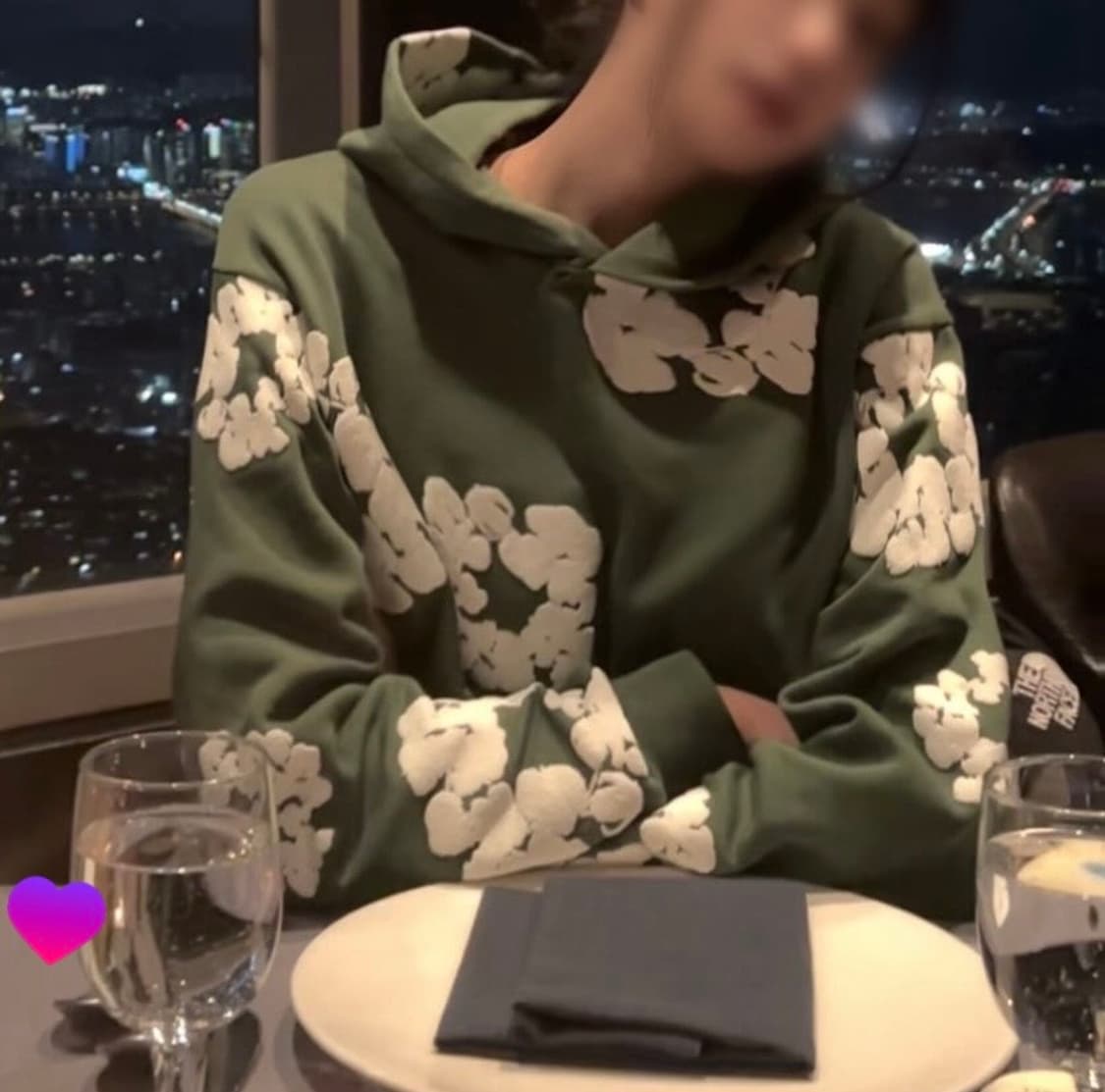 데님 티어스 더 코튼 리쓰 스웨트셔츠 그린 상품이미지1