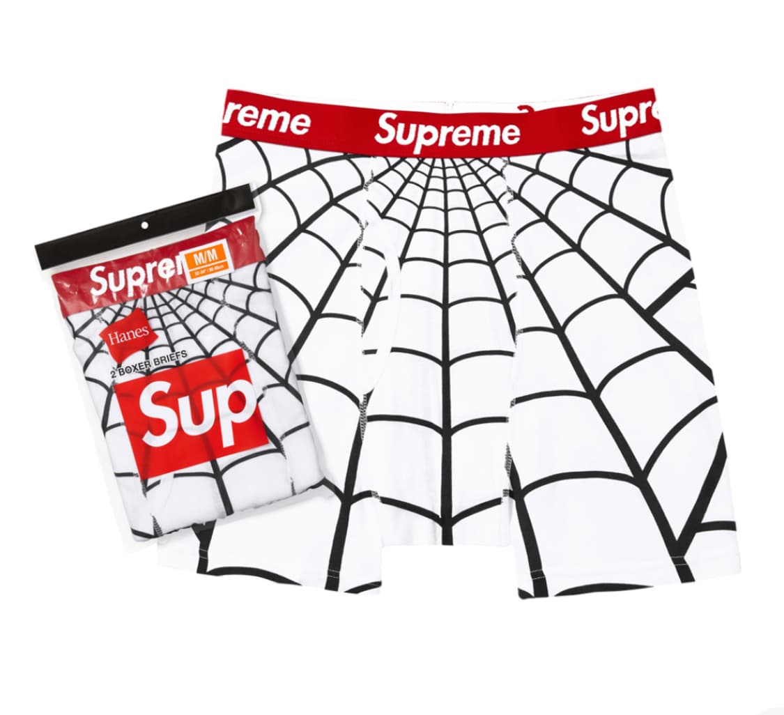 [M] 슈프림 헤인즈 스파이더맨 박서 브리프 화이트 상품이미지1