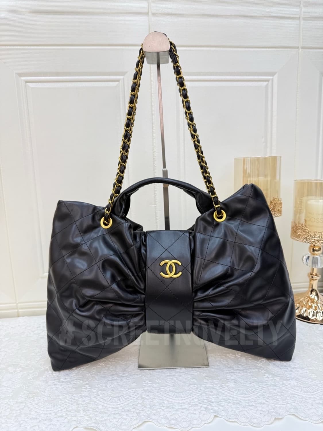 샤넬 리본 보우백 블랙 상품이미지2