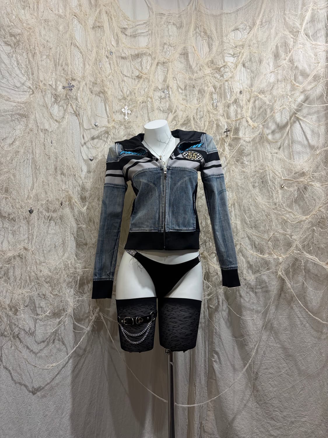 EXR 00‘s washing patch track hoodie zip  상품이미지1