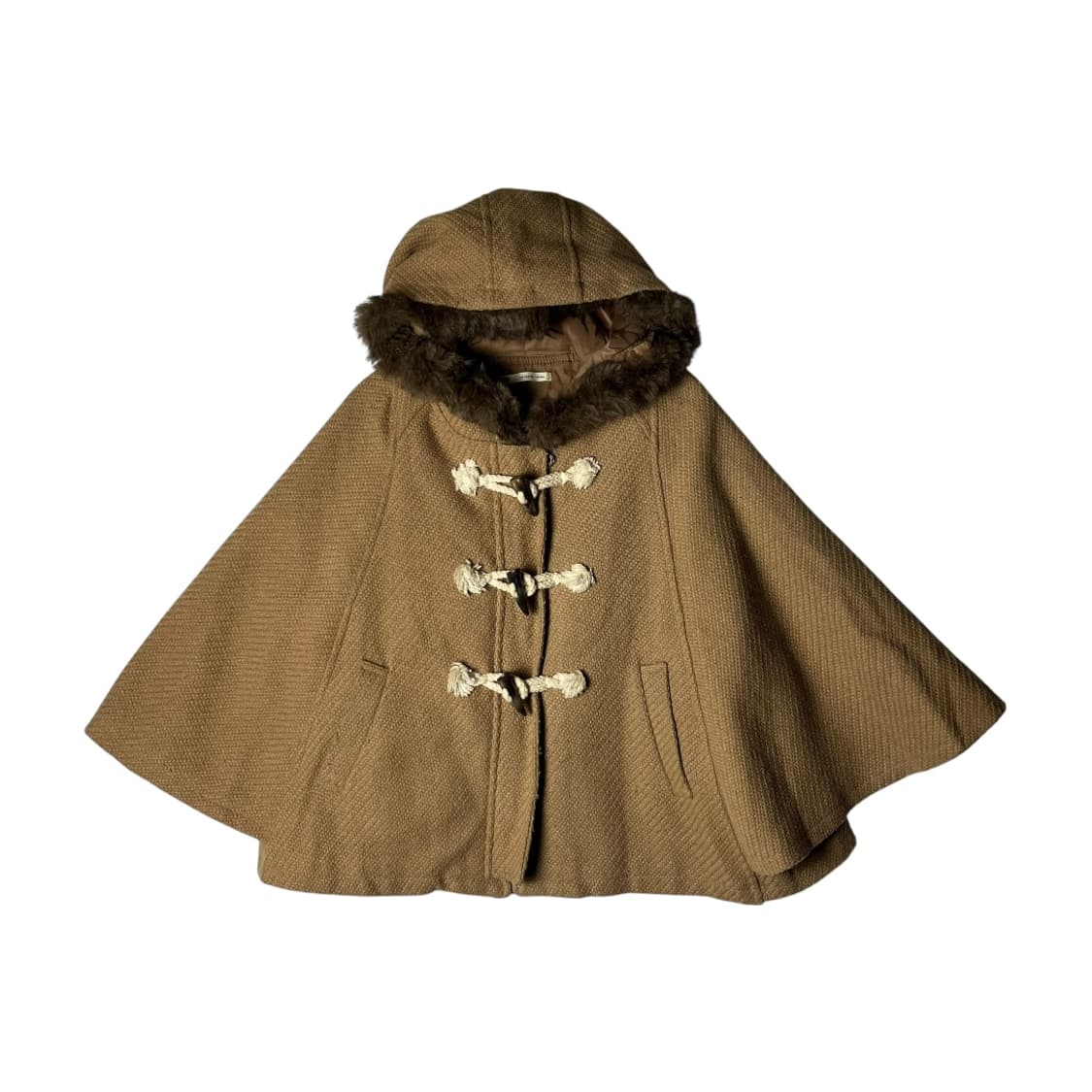 [JPN] 빈티지 라떼 퍼 더플 케이프 상품이미지1