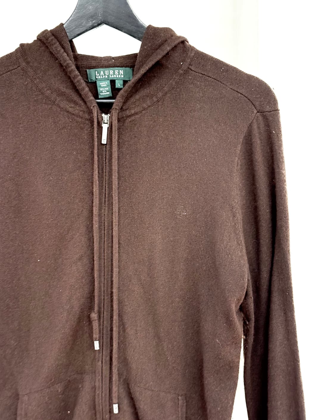 로렌 랄프로렌 브라운 니트 후드집업 상품이미지4