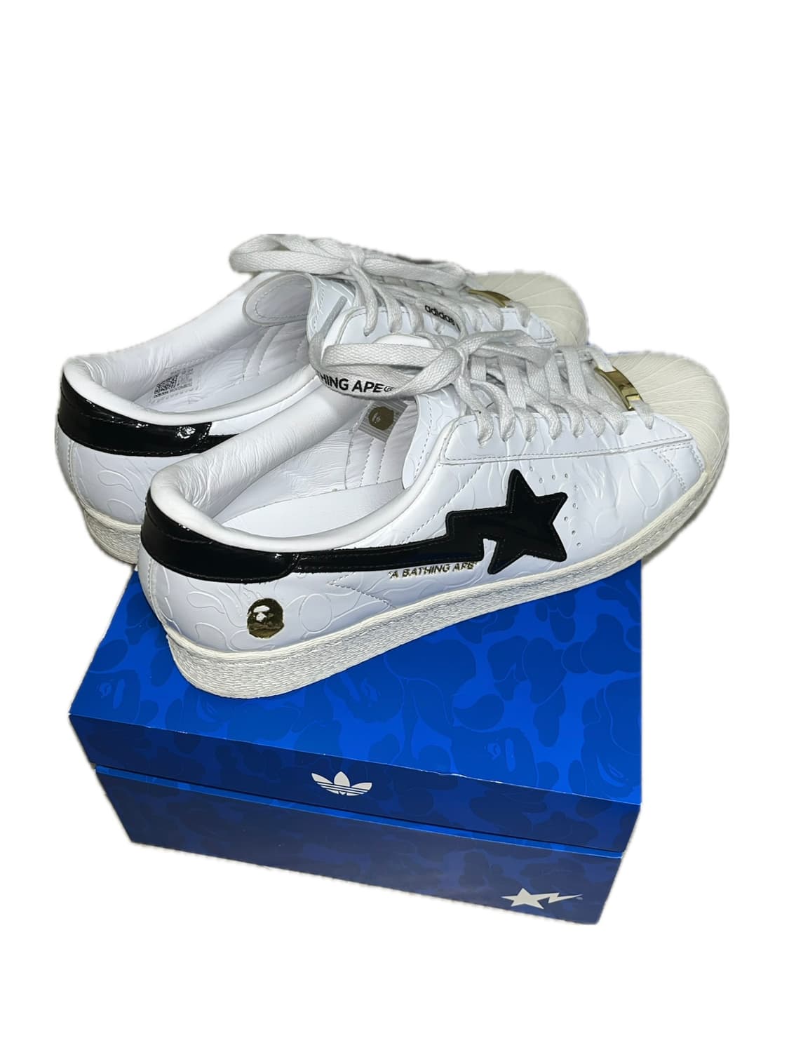 베이프X아디다스 슈퍼스타 빈티지 클라우드 화이트 코어 블랙 상품이미지1