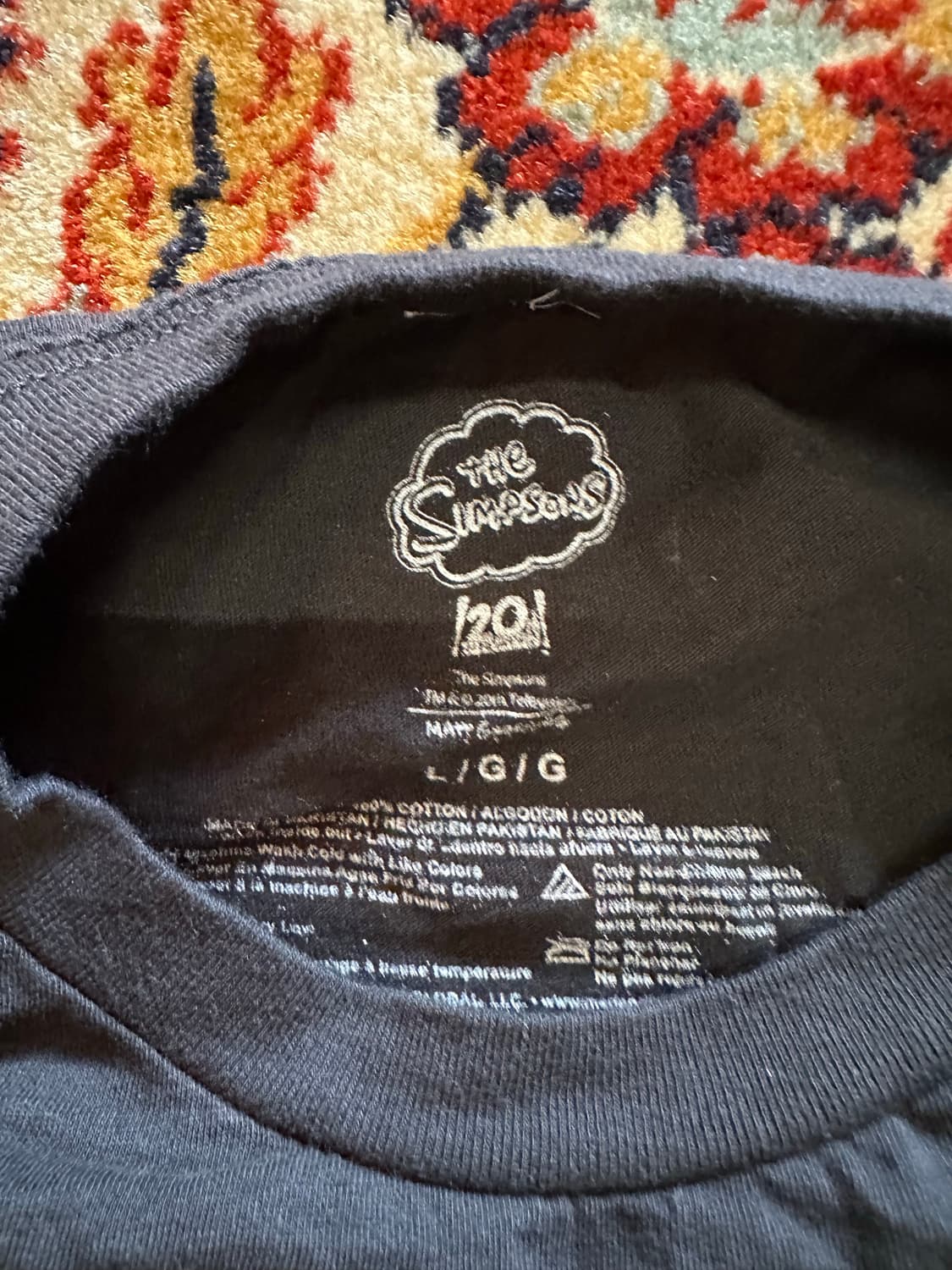 THE SIMPSONS '크러스티 버거' 양면 로고 블랙 티셔츠 - L 상품이미지4