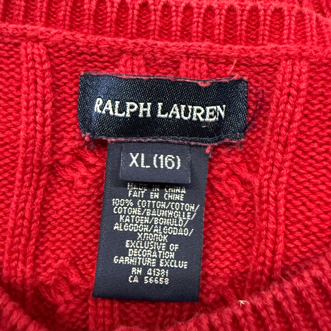 폴로 랄프로렌 레드 니트 가디건  상품이미지5