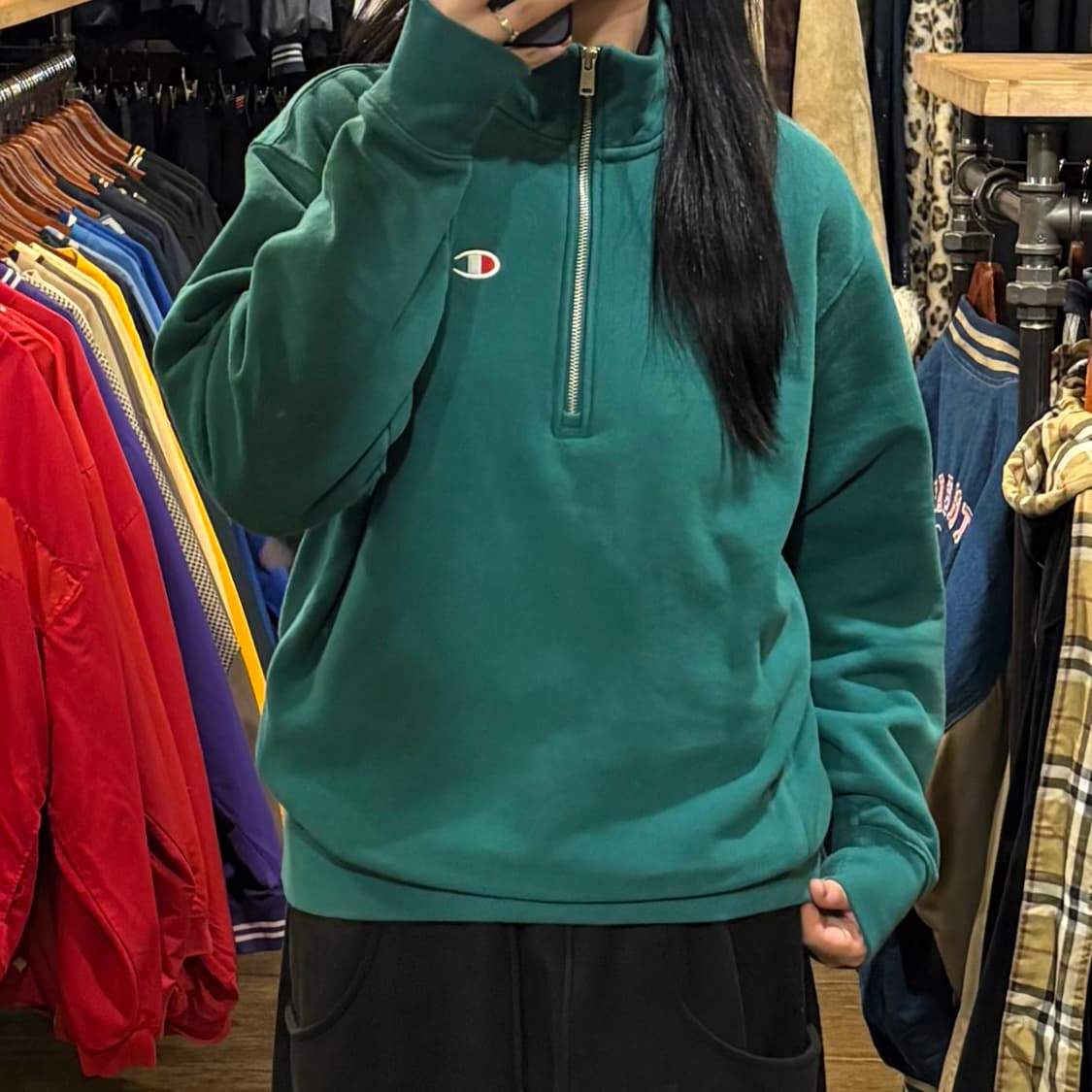 [HI] Champion 챔피온 하프집업 맨투맨 상품이미지2