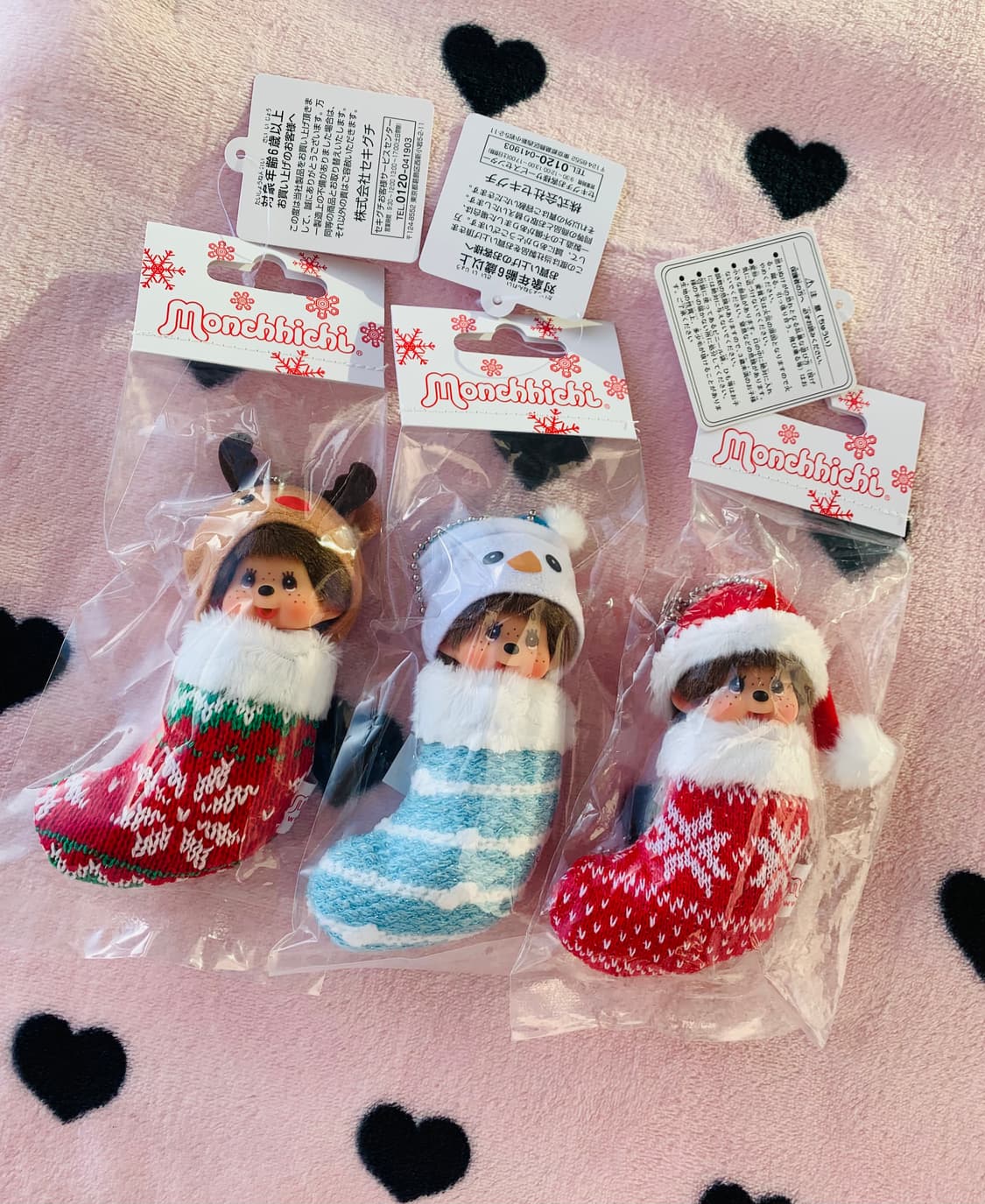 몬치치 크리스마스 루돌프,눈사람,산타 키체인세트 상품이미지2