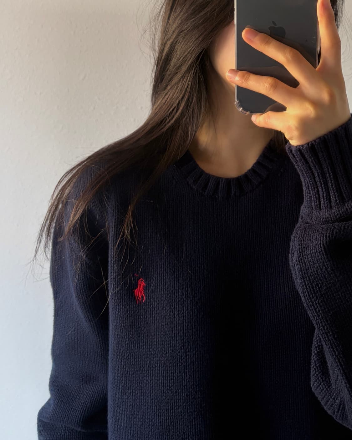 [M]폴로 랄프로렌 라운드넥 코튼 니트 네이비 상품이미지2