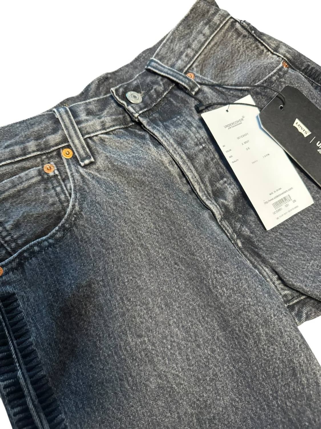 언더커버 리바이스 501 GIZ 데님 진 청바지 블랙 상품이미지3