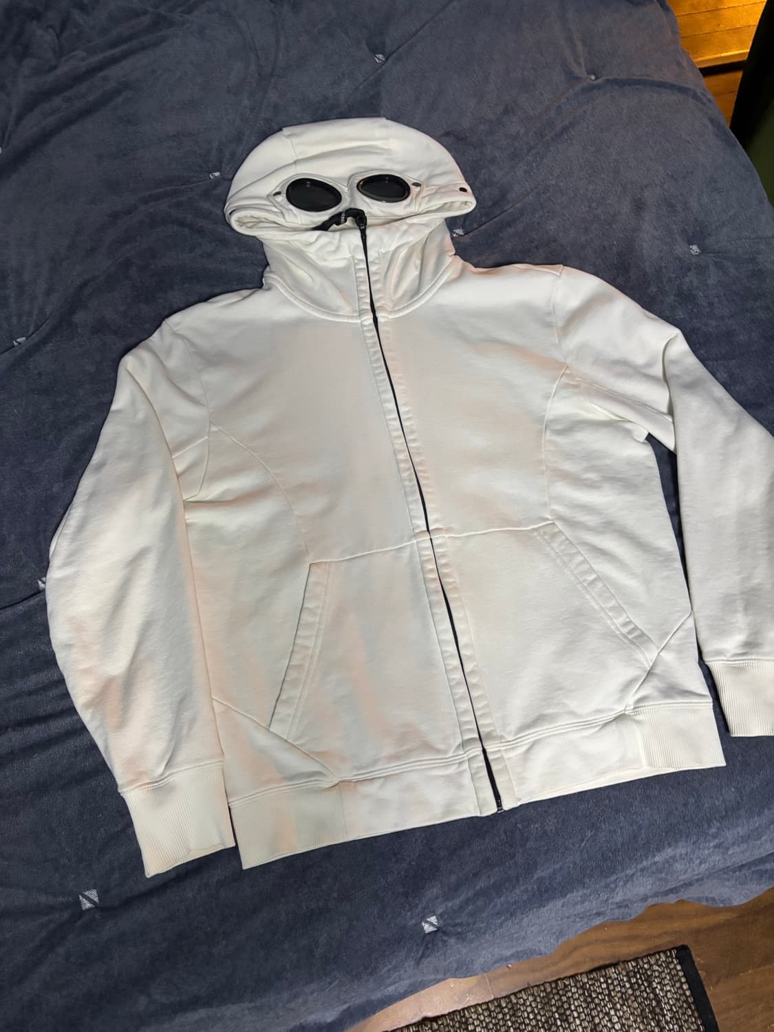 CP 컴퍼니 고글 후드집업 화이트 M 상품이미지2