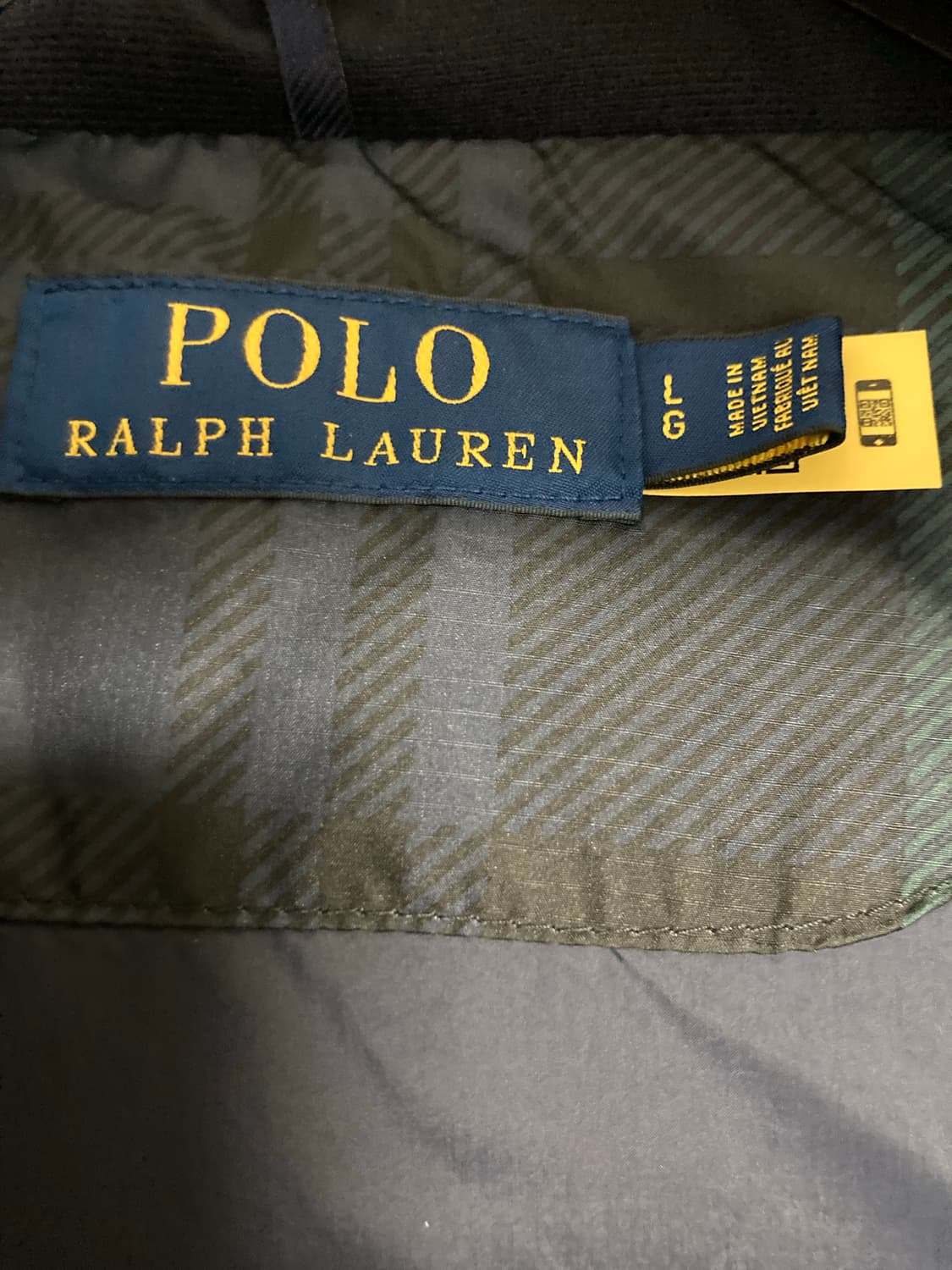 폴로 랄프로렌 체크 패딩 점퍼 L 상품이미지4