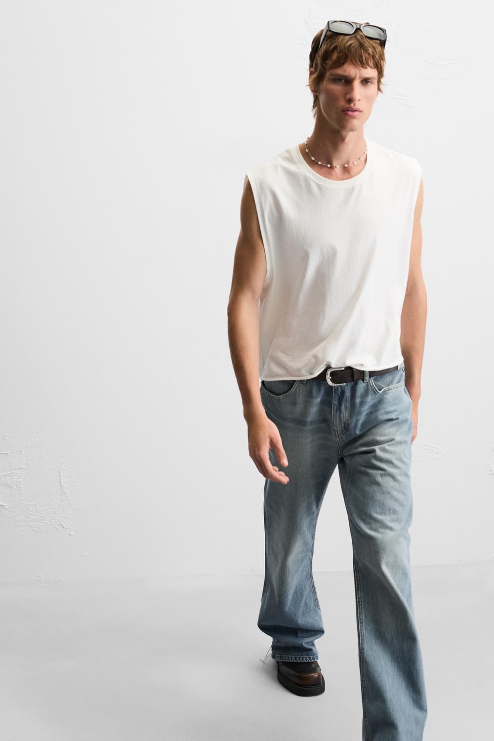 자라 JEANS FLARE FIT 부츠컷 플레어진 라이트 블루 상품이미지3