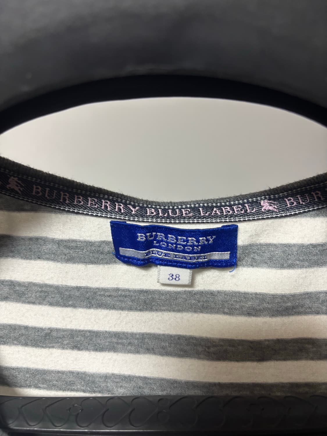 버버리 블루라벨 퍼프소매 체크 반팔 상품이미지5