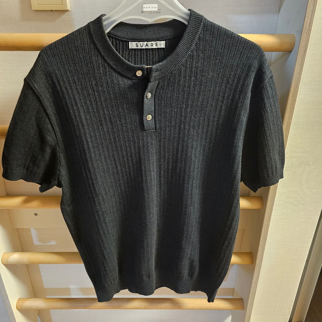 수아레 코튼 헨리넥 워셔블 니트 상품이미지3