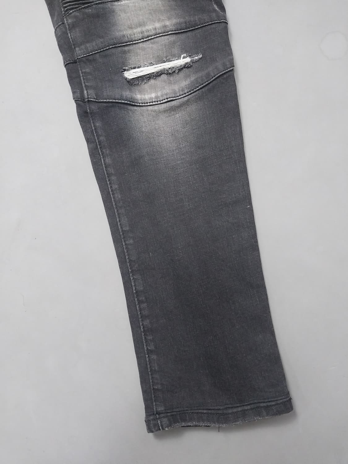 [34] 발망 블랙 워싱 디스덧댐 바이커진 청바지 상품이미지5